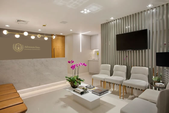 Recepção do escritório Advocacia Flores — São Paulo SP
